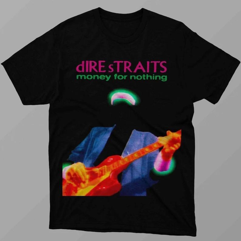 

Dire Straits Band Sultan Of Swing Charcoal T Shirt Full Size Unisex T-Shirt XL