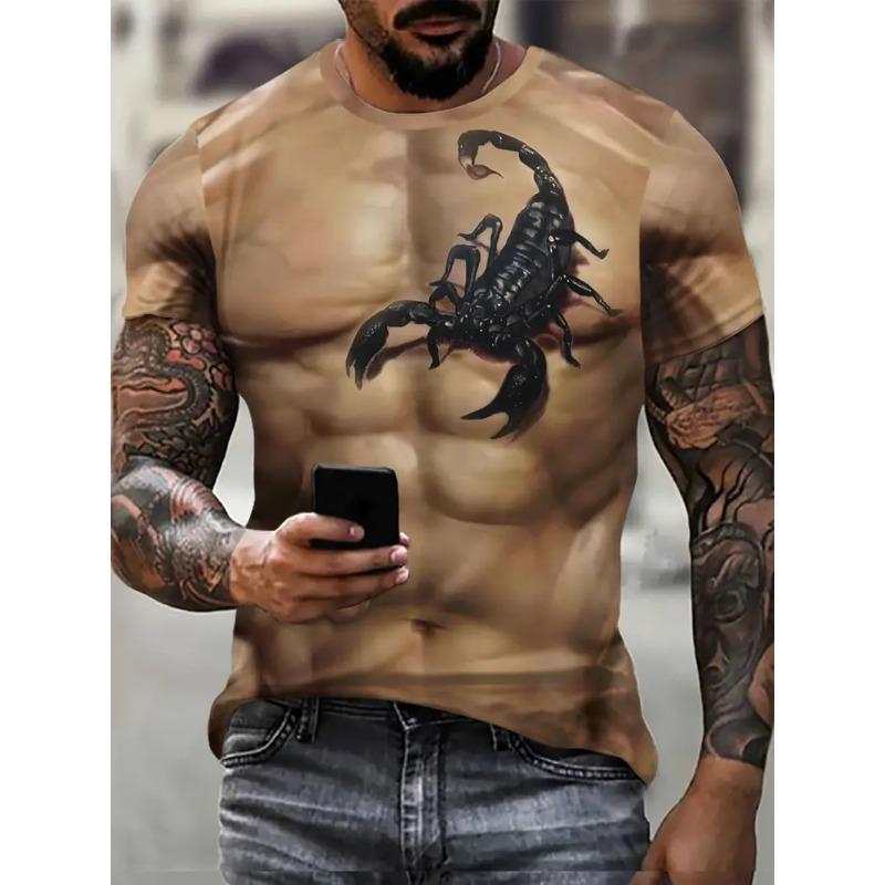 

Animal Scorpion Pattern T shirts For Men/Women 3D Printing Street Trend XXS