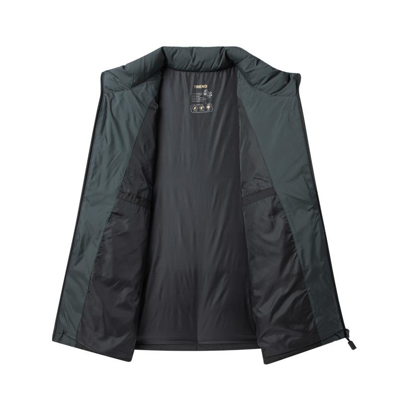 Autunno e Inverno Piuma d'Anatra Calda Collo Rialzato Zip Corta Business Casual Leggera Giacca a Piumino Tendenza