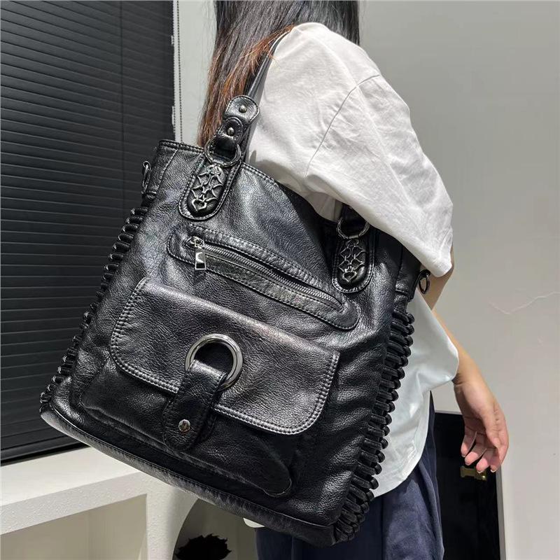 Ladies Vintage Hottie Locomotive Bag Large Capacity Wash Multi Pocket Shoulder Bag