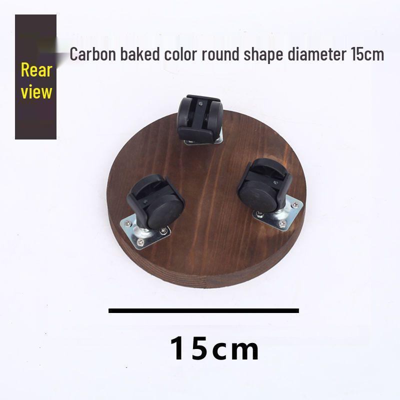 Bonsai Wood Flower Stand with Wheels | Square/Round Anti-Corrosion Elevated Pot Tray for Indoors