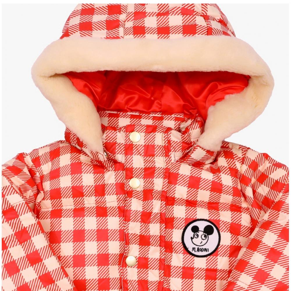 Mini Rodini Heavy Puffer Jacket Ritzratz Patch Gingham 2571011042