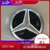 Autoaufkleber 2025 Heiß Für Mercedes Benz Passend Für Mercedes Benz Chrom Silber Frontgrill Spiegel Stern LED Weiß Beleuchtetes Emblem