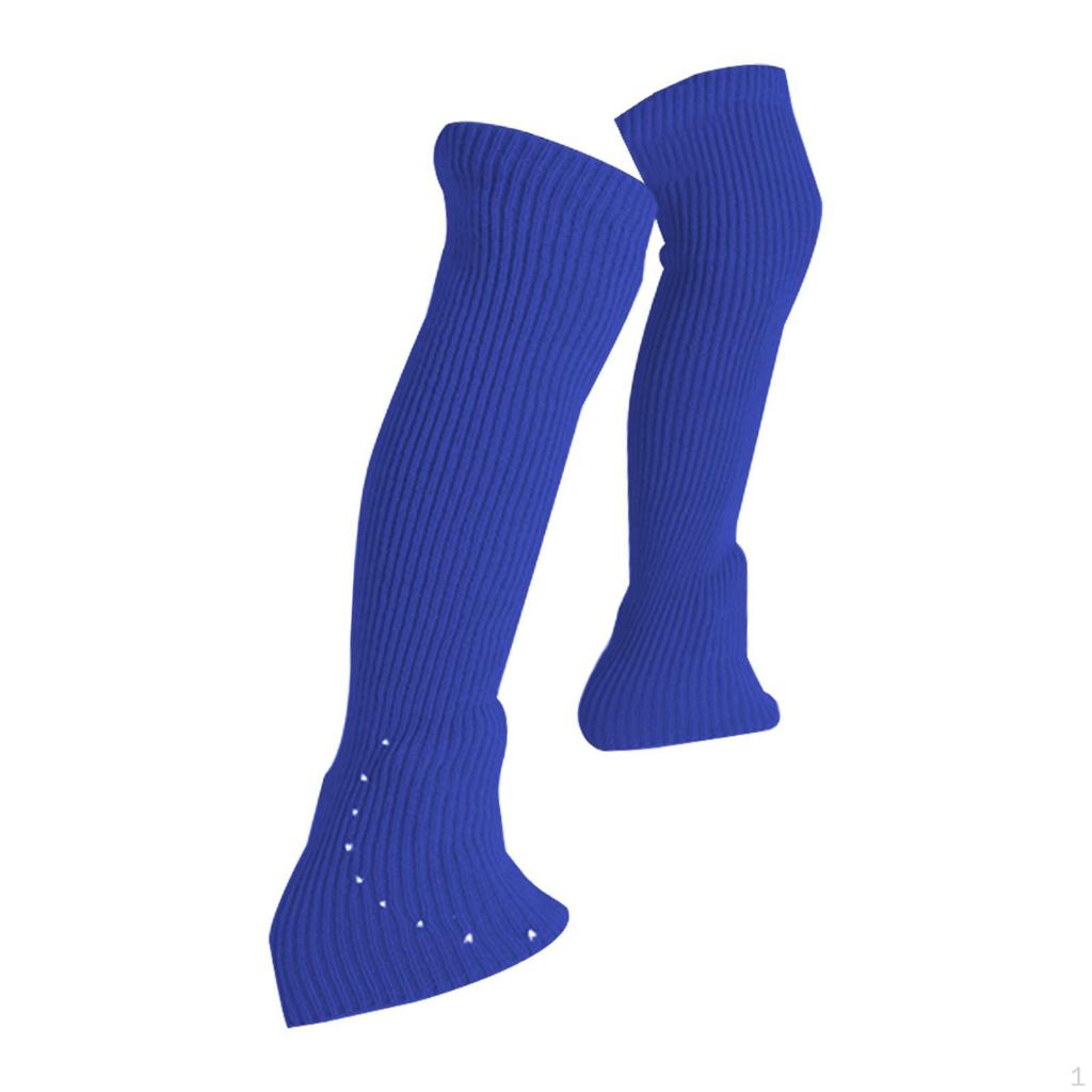 Figure Skating Leg Warmers Knitted Long Decoration Socks with Rhinestone for