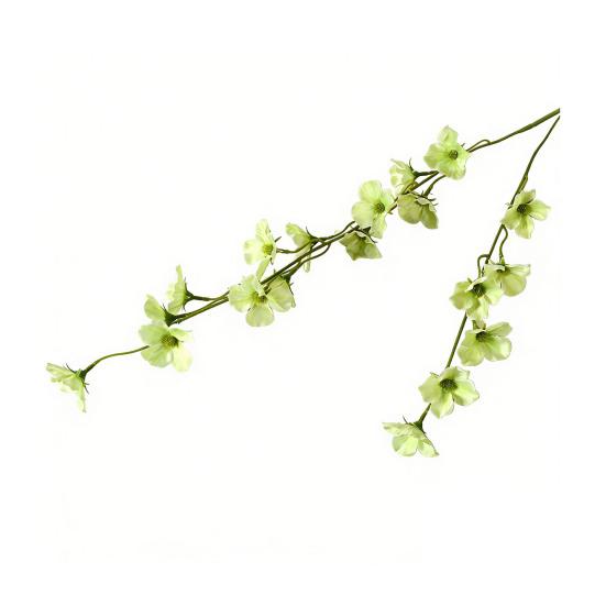 Искусственная ветка яблони-дички Реалистичная искусственная ветка бегонии Длинная ветка Искусственные цветы для Весны Лета Дома Свадьбы Домашнего Стола зелёный