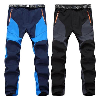 Pantalon d'alpinisme d'hiver pour homme en polaire coupe-vent softshell