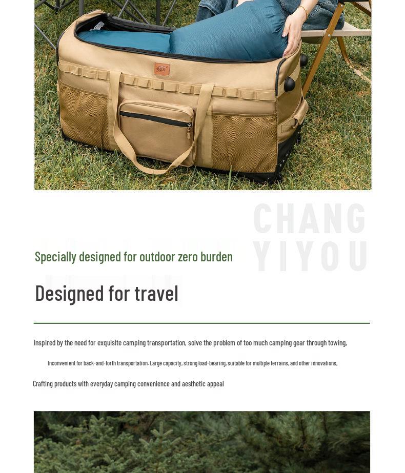 Khaki Multifunctional Wheeled Camping Backpack and Storage Bag - Large Capacity for Men