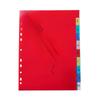 Colored A4 Loose-leaf Index Dividers with 11 Holes - Numbered and Lettered Tabs