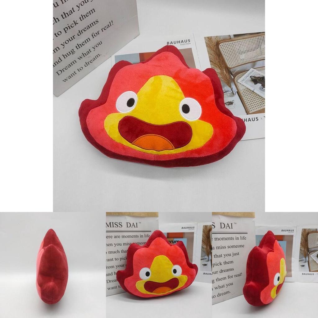 Cute Calcifer Plush Toy Soft Stuffed Fire Demon Doll For Kids' Xmas Or Birthday Present
