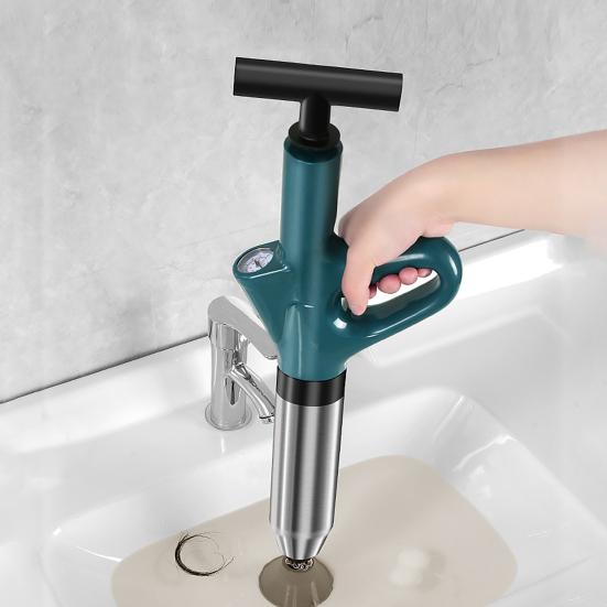 Nástroj na odstraňování ucpání plunžru s barometrem v reálném čase Ergonomický design rukojeti Snadno použitelný odstraňovač ucpání odtoku
