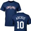 England Football Tshirt Personalised Custom Name Age Number Kid Adult Tee Top