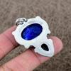 Blue Jade, Topaz Gemstone 925 Sterling Silver Jewelry Pendant 2.09" KKG-322