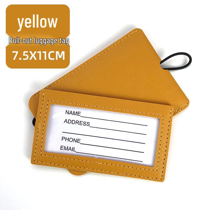 Metal Buckle Boarding Pass and PU Leather Luggage Tag with Hot Stamped Paper Card