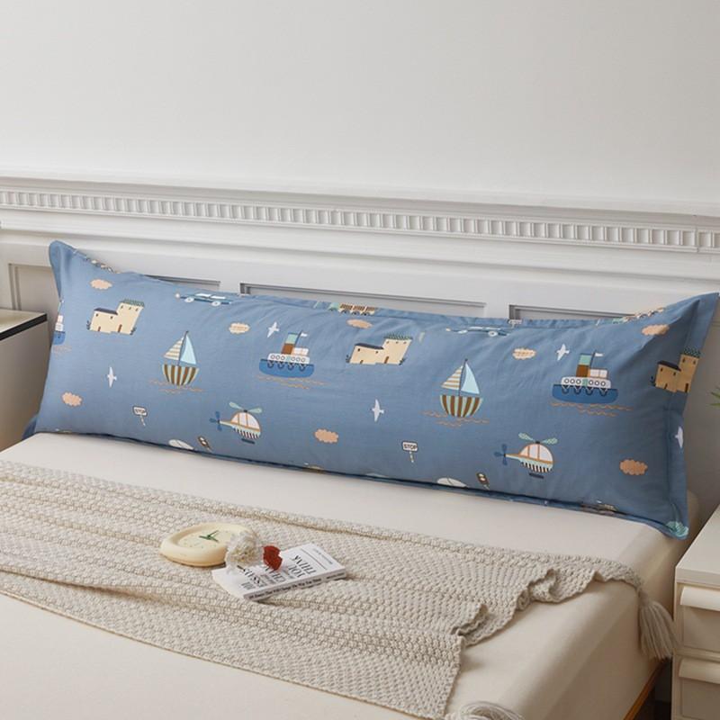 Soft Cotton Long Pillowcase 48x120/150/180cm Ins Style Floral Print Double Bed Single Piece