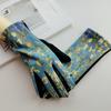 Oil Painting Print Touch Screen Gloves Thick Fleece Lining Art Printed Gloves  Retro Opera
