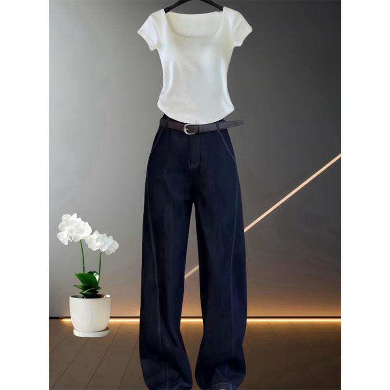 

Women s Slimming High-Waisted Wide-Leg Jeans for Autumn - Plus Size & Petite S