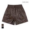 VANAKE Frill Elastic Leather Shorts_Vb2Yslud03Z