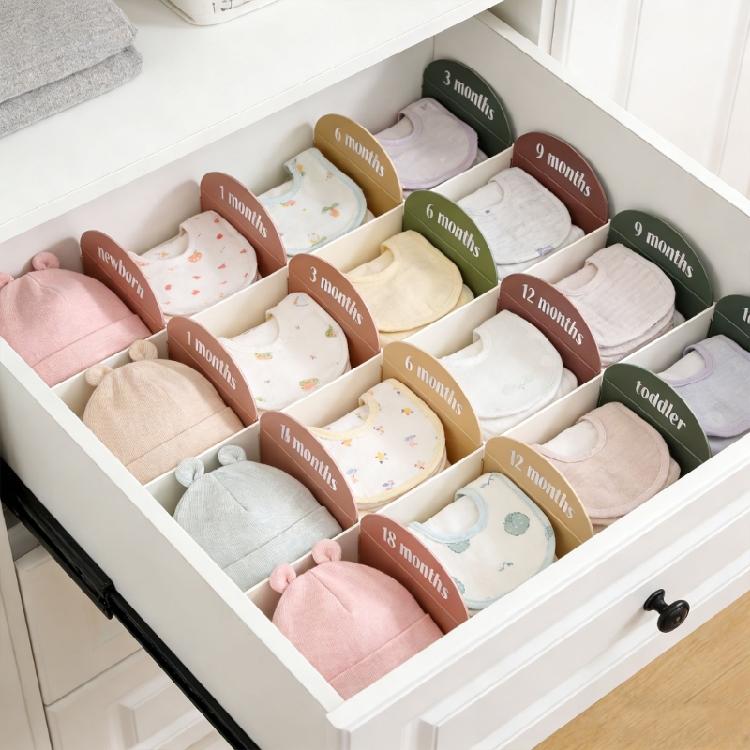 8 Sheets PVC Baby Closet Organizers Cards Ideal For Sorting Infant Apparel And Accessories