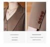 Women's Dark Brown Lyocell Blazer with Wide-Leg Pants Three-Piece Business Set