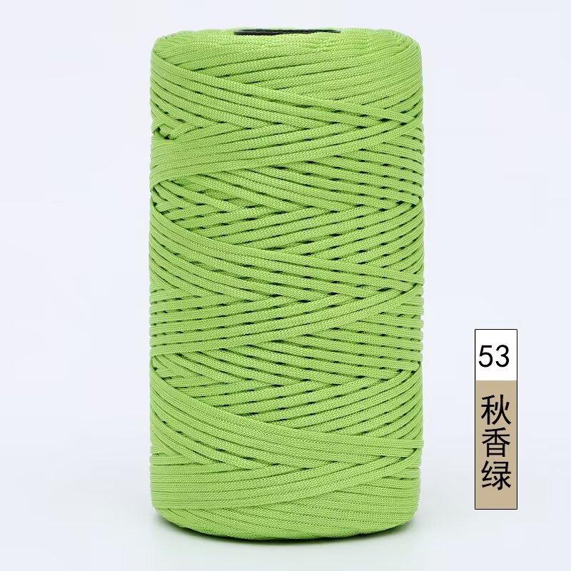 Mercerized Cotton And Linen Flat Belt Thread Light Body Ice Silk Thread Hand Crocheted Diy Hook Bag Hat Seat Cushion Hollow Thread
