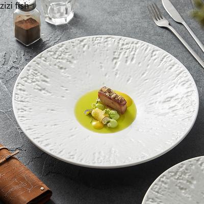 Steinmuster Keramik-Essteller Restaurant Dessertteller Pastateller Salatteller Molekulares Kochen Spezialgeschirr