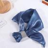 Sunscreen Shawl Wraps Solid Color Cross Scarves Cross Neckerchief Satin False Collar Silk Scarf