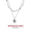Titanium Steel Double Layer Star Cross Necklace For Man Women Luxury Design Hip Hop Clavicle Chain Fashion  Wholesale