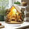 Divine Birth Nativity Scene Decor 2d Acrylic Nativity Scene Ornament Flat Christmas Tabletop Display Minimalist Desktop Decor