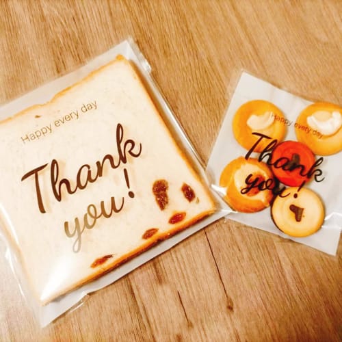 100 OPP Raisin Sandwich Bags, Side-Seal Bags for Sweets, Bread, and Cookies, with Adhesive Tape, Semi-Transparent, for Wrapping, Individually Wrapping