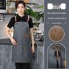 Winter 2025 Oil-Proof PU Leather Catering Apron with Logo Print - Waterproof & Work-Ready