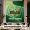 Custom Text Tapestry Rapid Wien FC Print Wall Tapestry Indoor Living Room Wall Decor