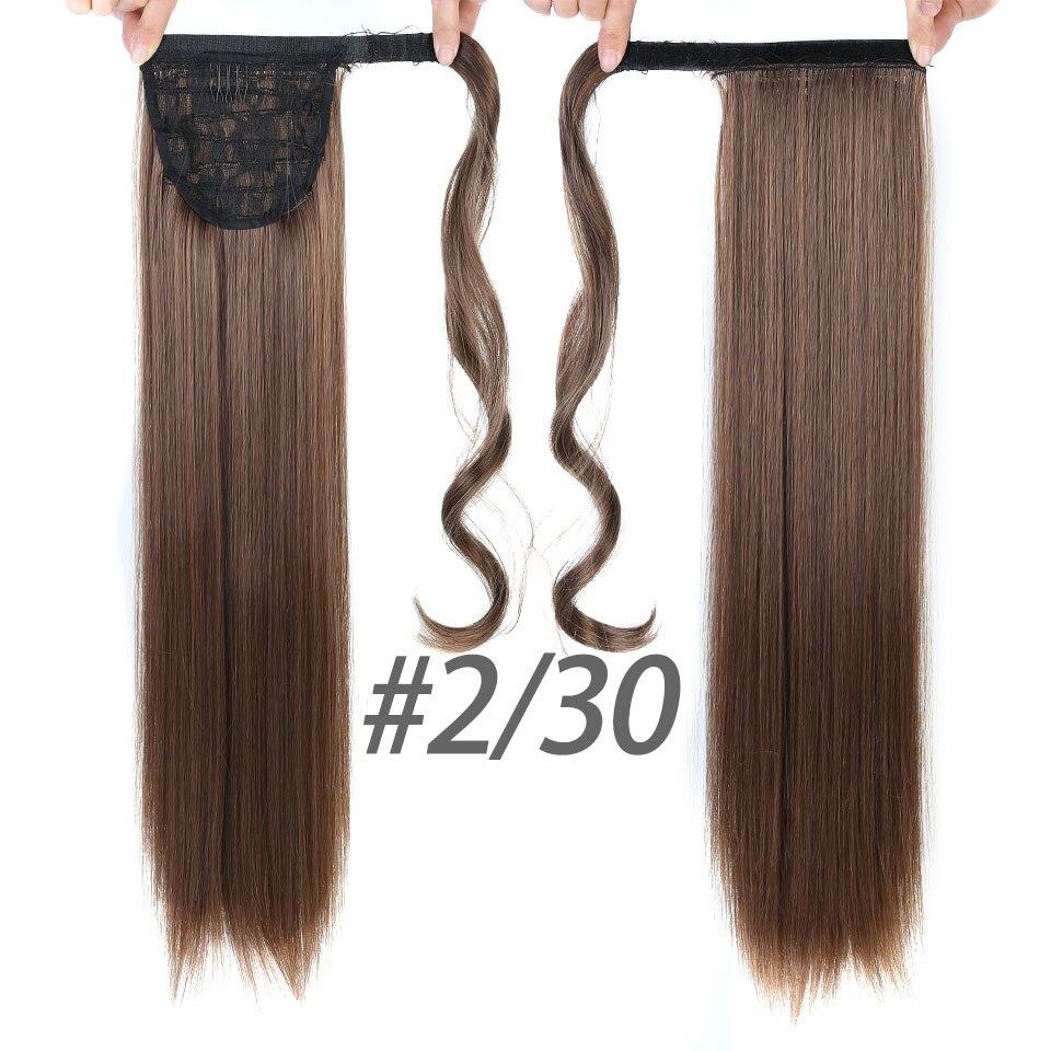 Long Wave Wrap Around Ponytail Clip In Hair Extension Synthetic Pony Tail Natural False Fake Hair Heat Resistant Fiber