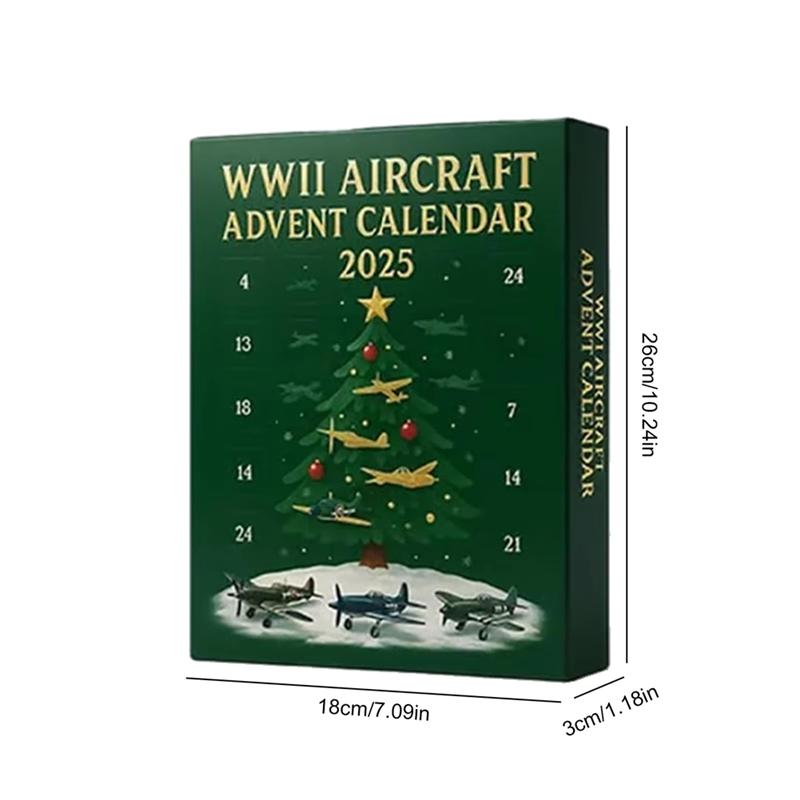 Xmas Countdown Calendar Aircraft 24 Days Christmas Countdown Calendar With 2D Acrylic Warbirds Advent Calendar