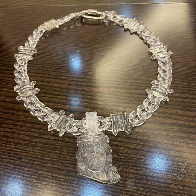 Acrylic Necklace Waterproof Necklace Clear Pendant Necklace Suitable for Fashion Individuals Seeking Unique Accessories