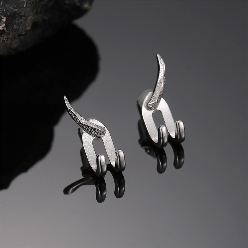 Luxury Punk Earring For Men Detachable Dual Purpose Stud Earring Prong Ear Fashion Mens Jewelry Pendant