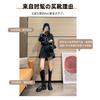 Double tube circumference~ long boots for women, autumn and winter large size V-mouth high tube circumference thick heel boots, knight boots for women