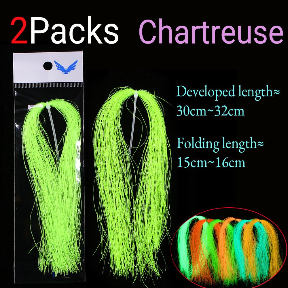 Două Pachete Diferite Material Sclipitor Luminos pentru Jiguri, Monturi Sabiki, Cârlige Asist, Streamer, Corp Nimfă Midge, Aripă, Picioare, Coadă