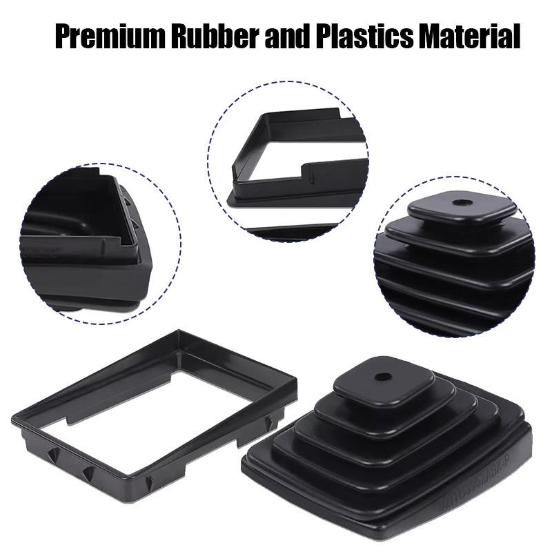 Black Car Shift Knob Boot Cover with Retainer Ring Fit for Jeep Wrangler (TJ) 1997-2004 53000056 52078558