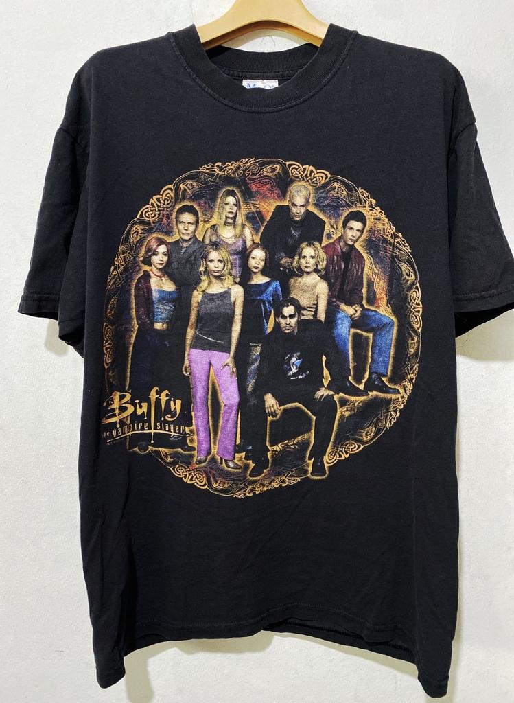 Vtg 90s Buffy the Vampire Slayer Basic Black Cotton Shirt Unisex S-5XL WA2372