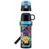 Skater Kids' 2-Way Stainless Steel Water Bottle with Cup, Pok?mon 21, 430ml, SKDC4-A
