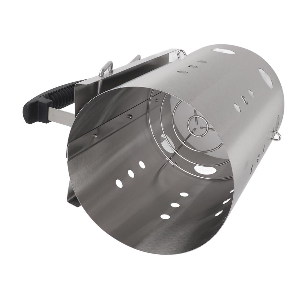 Chimney Starter Stainless Steel Lightweight Portable Efficient Charcoal Starter Barrel for Outdoor Camping Barbecue Picnic