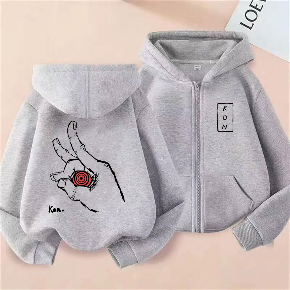 Anime Chainsaw Man Reißverschluss-Hoodie Hayakawa Aki Beschwörung Fuchs Teufel Kon Grafik Zip-Jacke Herren Damen Manga Übergroßes Sweatshirt