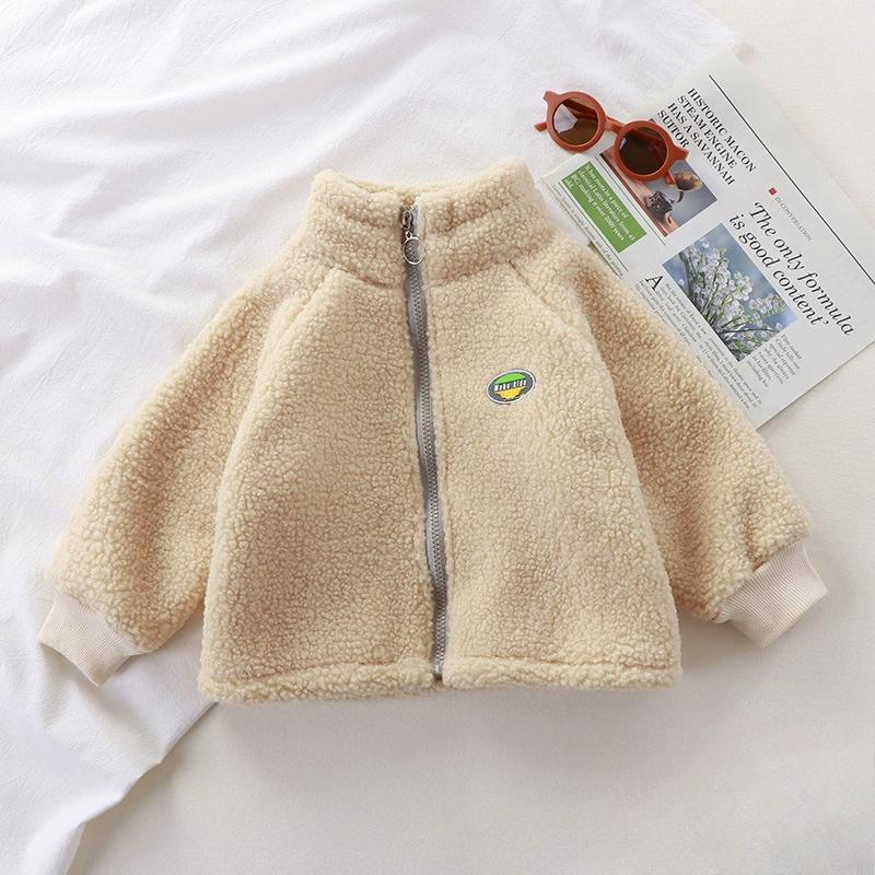 Children's Lamb Fleece Jacket with Fleece Jacket for Both boys and girls, Same Style for Autumn and Winter Babies