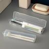 Multifunctional Travel Toothbrush Holder Clear Plastic Cosmetic Organizers Portable Storage Case for Bathroom Use