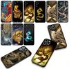 for Motorola Moto G54 G05 G24 G55 G75 G85 G15 G57 G86 Power Edge 50 30 Ultra Fusion neo Pro Case Golden Black Dragon Wallpaper