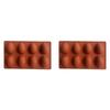 2Pcs Easter Egg Shape Molds 8-Cavi ty Silicone Egg Pan Baking for Easter Cake Decorating Chocolate Candy Dessert Decorating Tool