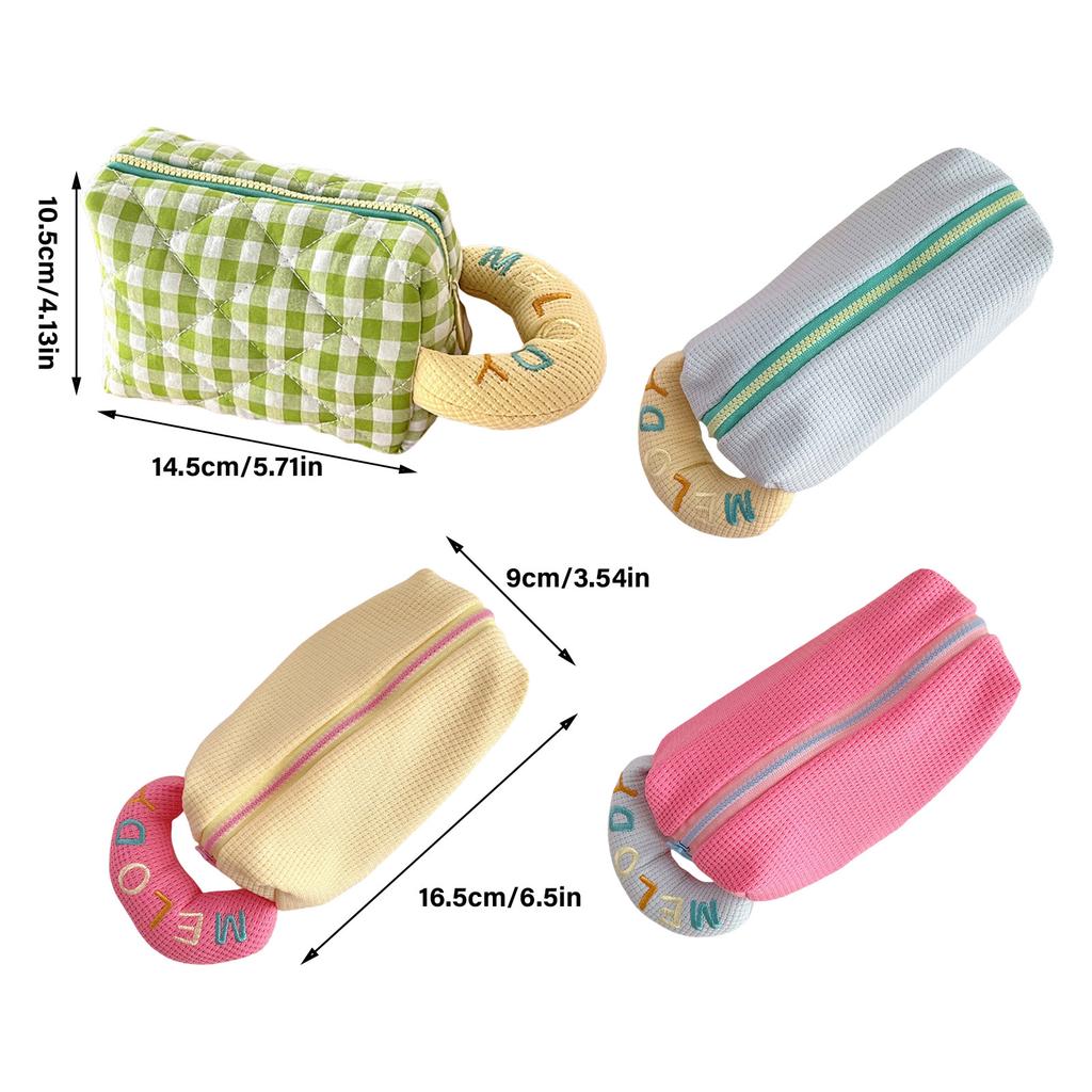 Plaids Makeup Bag Travel Cosmetic Bag Large Capacity Toiletry Bag Quilted Makeup Storage Bag Pencil Bag for Woman
