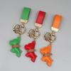 1 Piece Multi-color Leather French Bulldog Puppy Car Keychain Creative Gift Bag Pendant Ornament Cute Car Key Chain