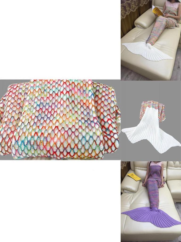 Mermaid Tail Blanket For Kids And Adults With Fleece Material Perfect For Spring And Autumn Cozy Comfort