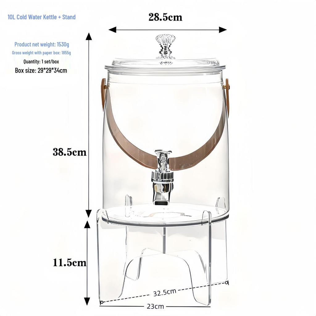 Large Capacity Beverage Dispenser with Faucet for Tea, Juice, or Soda - New Spring Product.